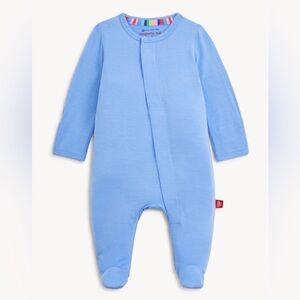 MagneticMe Organic Cotton Footie 3-6M Dusty Blue